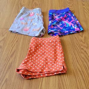 3 shorts 1 DANSKIN 1 justice 1 old navy size (10/1